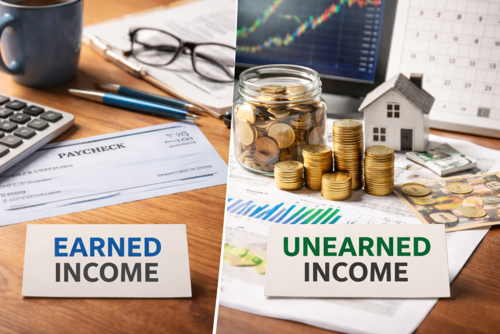 earned vs unearned income